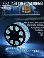 Sneha 11-2W-100M-220V-LED-U WT дюралайт круглый