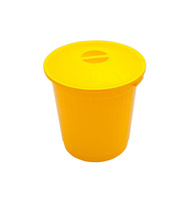 Бак пластиковый с крышкой 50 л желтый