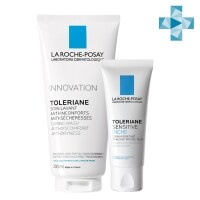La Roche Posay - Набор Sensitive для увлажнения сухой чувствительной кожи (увлажняющий питательный крем 40 мл + очищающи