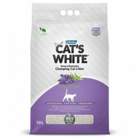 Cat's White Lavender комкующийся наполнитель с нежным ароматом лаванды для кошачьего туалета (10л) Без характеристики