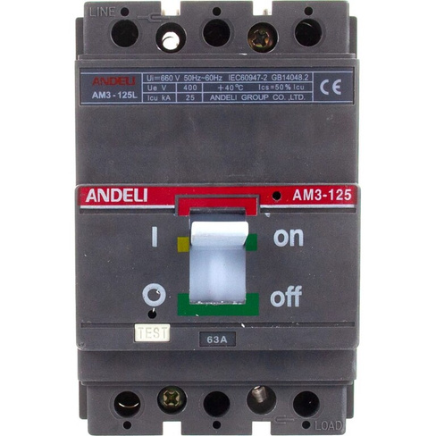 Автоматический выключатель ANDELI AM3-125S