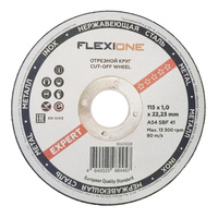 Отрезной круг металл/нержавейка 115х1.0х22,23 тип 41 "Flexione Expert", 25 шт