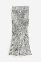 Юбка H&M Knitted Mermaid, белый/черный