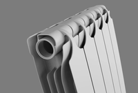 Радиатор алюминиевый, Выс.: 350 мм, 1 секция, Шир.: 85 мм, Бренд: Radena
