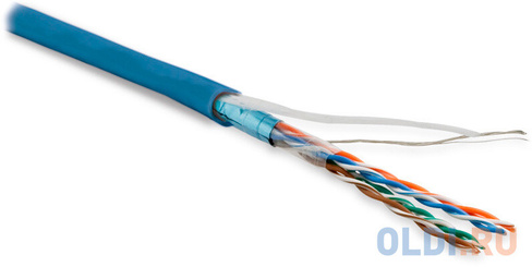 Hyperline FUTP4-C5E-P26-IN-LSZH-BL-100 (100 м) кабель витая пара, экранированная F/UTP, категория 5e, 4 пары (26 AWG), м