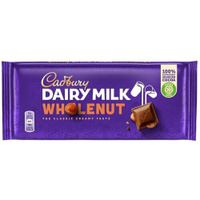 Шоколад Cadbury молочный с цельным фундуком 120г, Великобритания