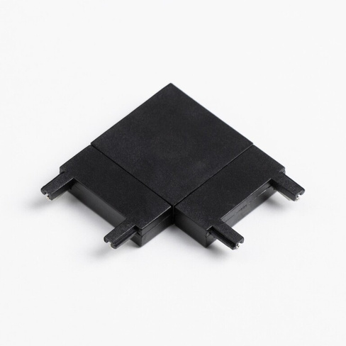 Коннектор ультратонкий г-образный черный 3,6х3,6х0,6 см BayerLux