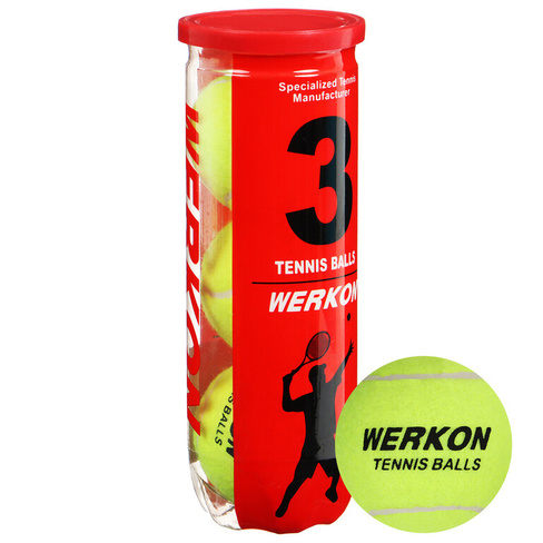 Набор мячей для большого тенниса werkon 989, с давлением, 3 шт. No brand