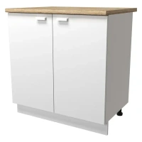 Кухонный шкаф напольный Изида 80x85x60 см ЛДСП цвет белый Без бренда ИЗИДА
