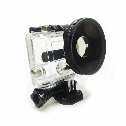 Алюминиевый адаптер для крепления линз 58 мм на аквабокс GoPro 3+/4 Kingma