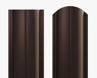 Евроштакетник полукруглый гладкий 123 мм Premium 0.47-0.5 мм RAL 9005 Черный янтарь СТАН