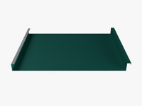 Фальцевая кровля панель без ребер жесткости 362 мм Premium 0.47-0.5 мм RAL 6026 Зеленый опал СТАН