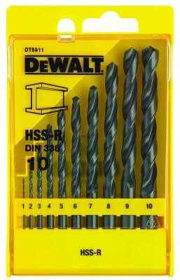 Набор сверл DeWALT DT5911-QZ по металлу HSS-R (10шт.) в пластиковой кассете DeWalt