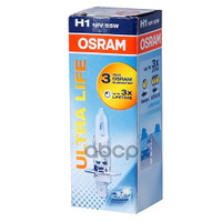 Лампа 12V H1 55W P14,5S Osram Ultra Life Картон 64150Ult Osram арт. 64150ULT