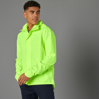 Куртка-дождевик велосипедная видимость по стандартам СИЗ мужская салатовая 120 Btwin