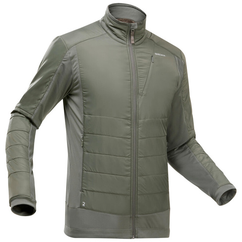 Куртка флисовая гибридная мужская Quechua SH900 X-Warm, хаки/коричневый