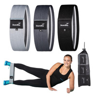 Фитнес-резинки из ткани комплект из 3 шт. - фитнес - для наращивания мышечной массы, фитнеса и йоги SKANDIKA, светло-сер