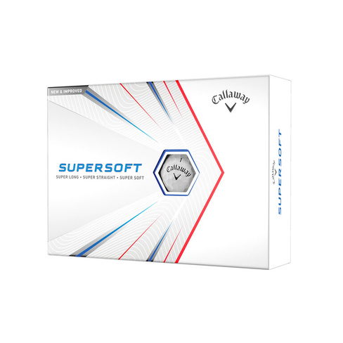 Мячи для гольфа Supersoft 12 штук белые CALLAWAY, белый