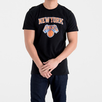 Баскетбольная футболка с короткими рукавами NBA New York Knicks хлопок женская/мужская черная NEW ERA