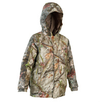 Охотничья куртка/дождевик детская теплая СИБИРЬ 300 камуфляж SOLOGNAC, камуфляж