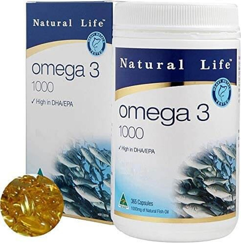 Омега 3 Natural Life Fish Oil, 365 капсул