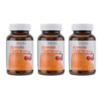 Пищевая добавка Vistra Acerola Cherry 1000 mg & Citrus Bioflavonoids Plus, 3 банки по 100 таблеток