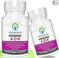 Витаминная добавка NatureGenX ADK (3-в-1) Витамин A, 60 шт. (в упаковке 2 шт.)