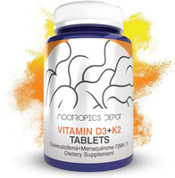 Nootropics Depot Витамин D3 + K2 с витамином С