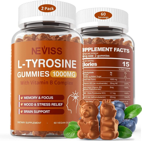 Комплекс L-тирозин с Витаминами группы В NEVISS, 2 упаковки по 60 таблеток
