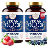 Комплекс коллагена с витамином С Windsor Botanicals Vegan Supplements, 2 упаковки по 30 капсул