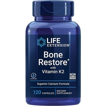 Life Extension Восстановление костей с витамином К2, 120 капсул