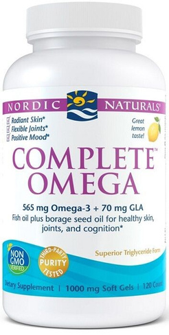 Жирные кислоты омега 3-6-9 Nordic Naturals Complete Omega 565 Mg Lemon, 120 шт