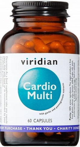 Viridian, Cardio Multi, витамины и минералы, 60 капсул.