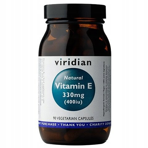 Viridian, Натуральный витамин Е 330 мг 400 МЕ, 90 капсул.