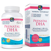 Nordic Naturals, Prenatal DHA с витамином D3 180 безвкусных мягких капсул