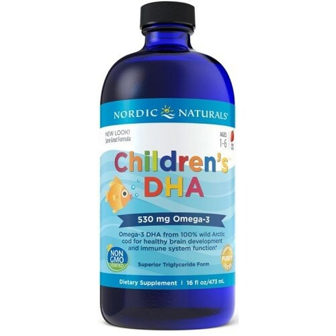 Nordic Naturals, Children's DHA Omega 3 для детей жидкая со вкусом клубники 473 мл