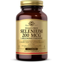 Solgar Selenium 200 г Без дрожжей Здоровые волосы и ногти Поддерживают обмен веществ Vital Mineral 250 таблеток