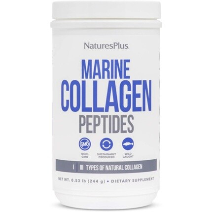 NaturesPlus Морские коллагеновые пептиды без ароматизаторов 0,54 фунта — волосы, кожа, ногти и здоровье суставов, поддер