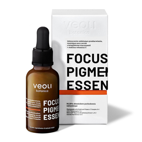 Veoli Botanica Focus Pigmentation Essence интенсивно уменьшающая пигментацию и сужающая поры сыворотка с комплексом ниац