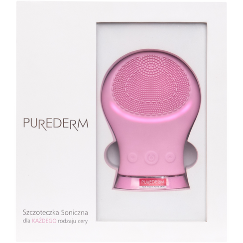 Purederm силиконовая звуковая щетка для чистки и массажа лица, 1 шт.