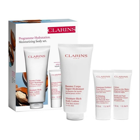 Подарочный набор Clarins Hydration Body Chest, 3 предмета