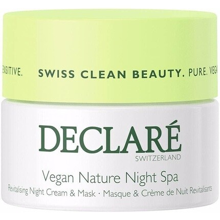 Ночной крем для чувствительной кожи Vegan Nature, 50 мл, Declare