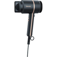 Фен Hc 35 с ионной функцией для блестящих и гладких волос, 1600–2000 Вт, черный/розовый, Beurer