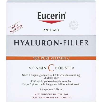 Антивозрастная сыворотка-бустер с витамином С Hyaluron-Filler — упаковка из 3 шт., Eucerin