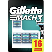 Сменные лезвия для мужской бритвы Mach3, 16 шт. – Упаковка из 16 шт., Gillette