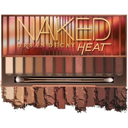 Палитра теней Urban Decay Naked Heat из 12 огненно-янтарных нейтральных оттенков — невероятно растушевываемые насыщенные