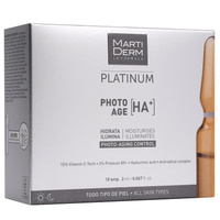 Увлажняющая и осветляющая сыворотка для лица в ампулах Martiderm Platinum Photo Age Ha+, 10х2 мл