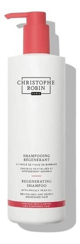 Питательный кремовый шампунь, восстанавливающий поврежденные волосы, 500 мл Christophe Robin, Regenerating Shampoo With