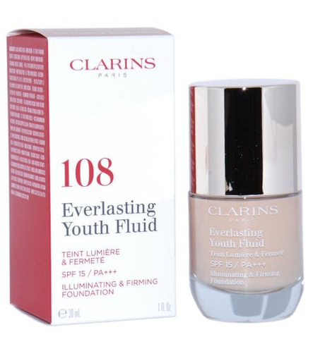 Разглаживающая основа, 108 Sand, SPF 15, 30 мл Clarins, Everlasting Youth Fluid