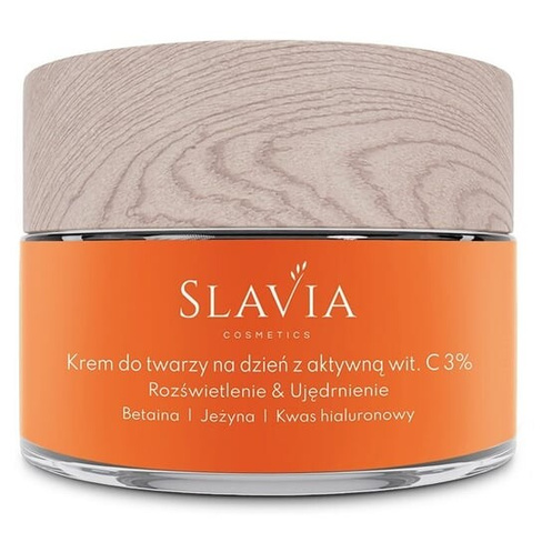 Славия, Дневной крем для лица с активным витамином. C 3% осветляющий и укрепляющий, 50 мл, Slavia